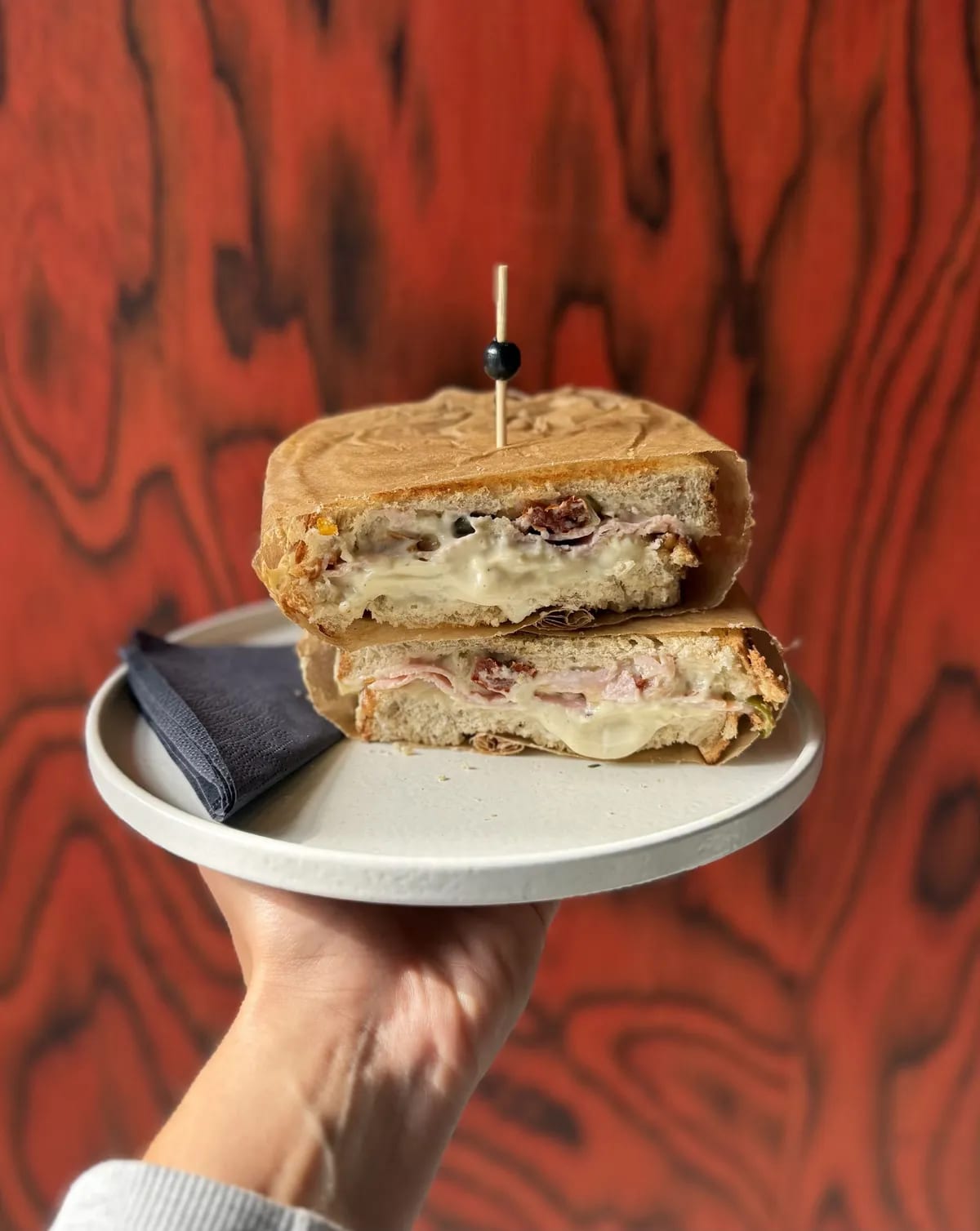Ham and Cheese Sandwich with Garlic Aioli