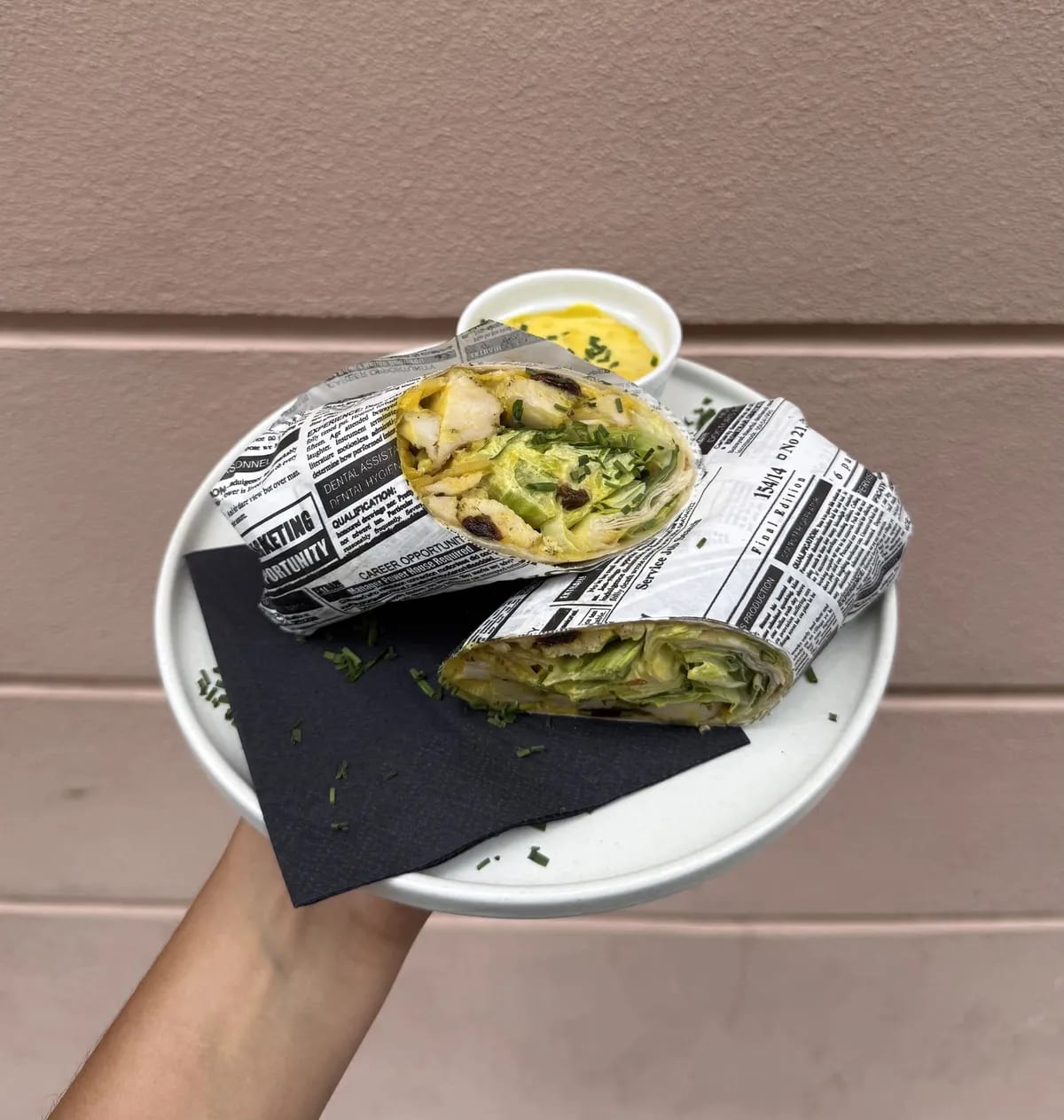 Mango chicken wrap
